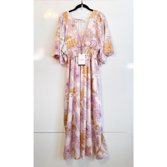 Anthropologie En Saison NWT Jejune Smocked Floral Midi Dress - Picture 6 of 9